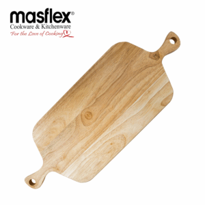 MASFLEX WOODEN CHACUTERIE BOARD WITH DUAL HANDLE