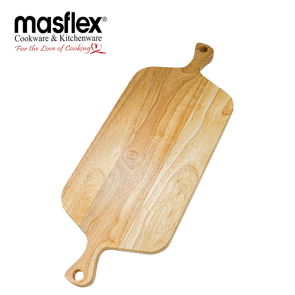 MASFLEX WOODEN CHACUTERIE BOARD WITH DUAL HANDLE - Image 2