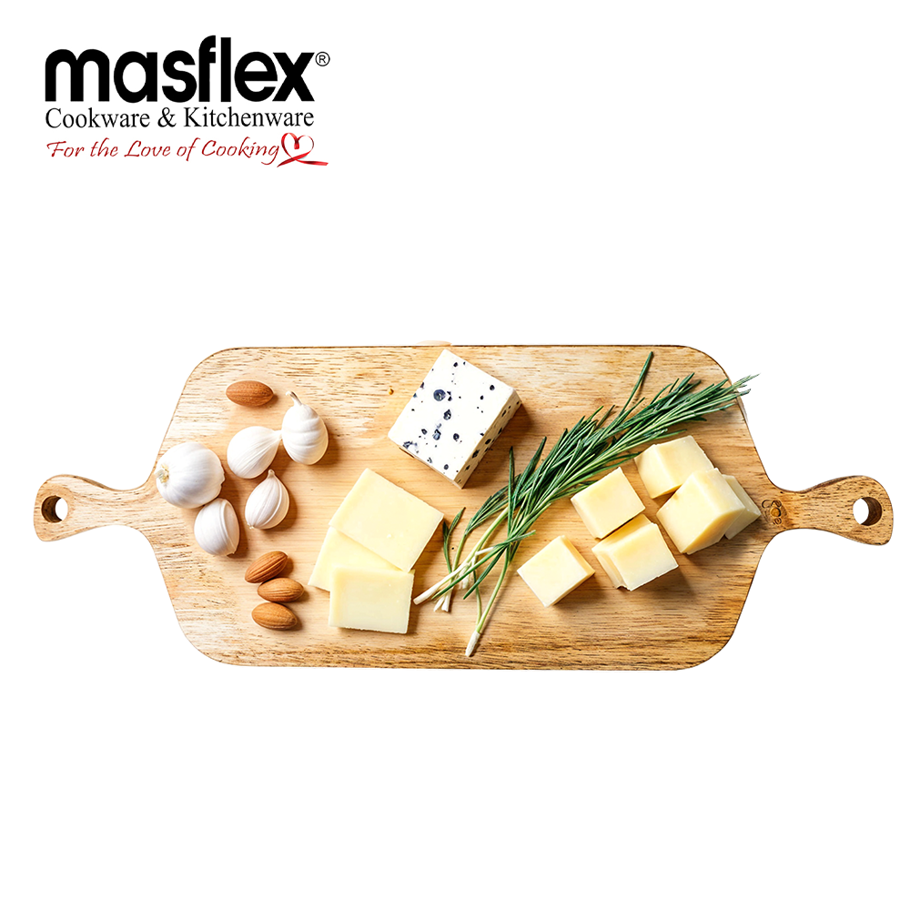 MASFLEX WOODEN CHACUTERIE BOARD WITH DUAL HANDLE - Image 3