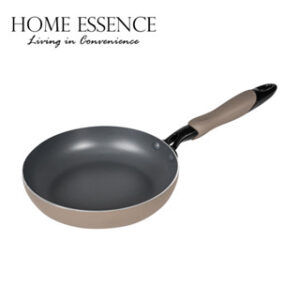 HOME ESSENCE MODERN CLASSIC 24CM FRYPAN WITH LID-BROWN