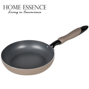 HOME ESSENCE MODERN CLASSIC 28CM FRYPAN WITH LID-BROWN