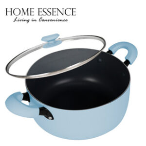 HOME ESSENCE MODERN CLASSIC 24CM CASSEROLE WITH LID-LIGHT BLUE
