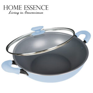 HOME ESSENCE MODERN CLASSIC 32CM WOK WITH LID-LIGHT BLUE