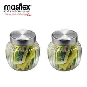 MASFLEX 2PIECES GLASS JAR WITH METAL LID