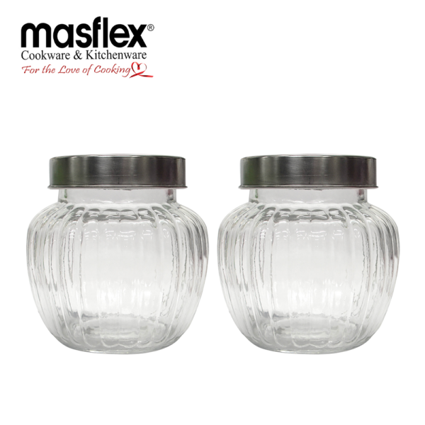 MASFLEX 2PIECES GLASS JAR WITH METAL LID - Masflex