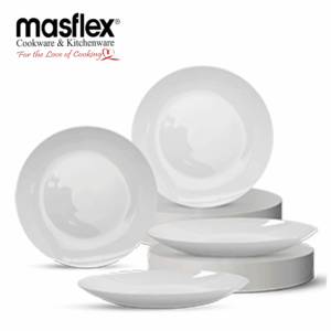 MASFLEX 4PIECES 7 INCHES OPAL PLAIN SIDE PLATE