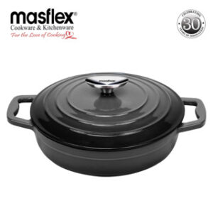 MASFLEX 26CM ARTISAN ENAMEL CAST IRON SKILLET GRAY