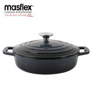 MASFLEX 26CM ARTISAN ENAMEL CAST IRON SKILLET GRAY