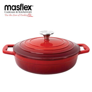 MASFLEX 26CM ARTISAN ENAMEL CAST IRON SKILLET RED