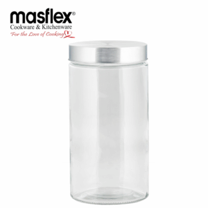 MASFLEX 1.6LITERS GLASS JAR WITH SILVER LID