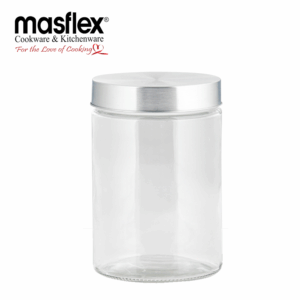 MASFLEX 1.1LITERS GLASS JAR WITH SILVER LID