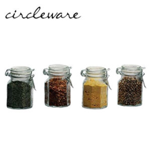 CIRCLEWARE 4PCS 6.25OZ MINI ROUND SPICE JAR