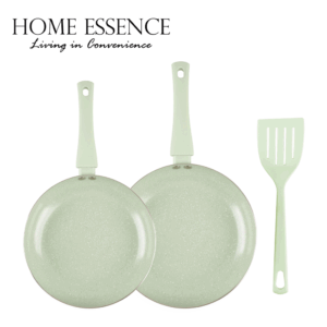 Home Essence 3 Piece Frypan Set - Light Green