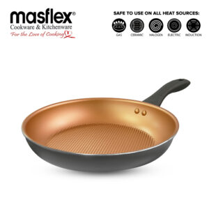 Masflex 20cm Prestige Non-stick Induction Saucepan with Glass Lid
