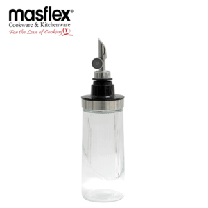 MASFLEX 400ML RIBBED CONDIMENT DISPENSER W/ NON-DRIP SPOUT