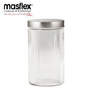 MASFLEX 1.6LITERS RIDGED GLASS STORAGE JAR