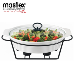 MASFLEX 1.5L OVAL FOOD WARMER WITH STAND