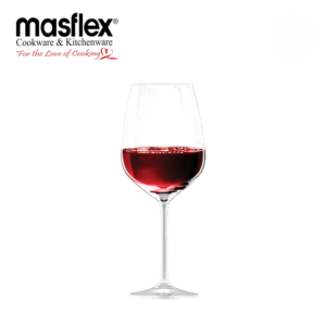 Masflex 1 Piece Crystal Wine Glass - Burgundy