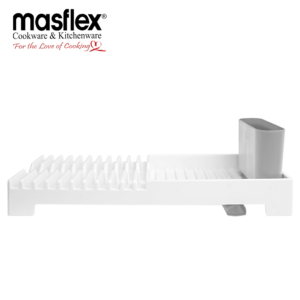 MASFLEX RECTANGULAR DISH DRAINER WITH SWIVEL SPOUT