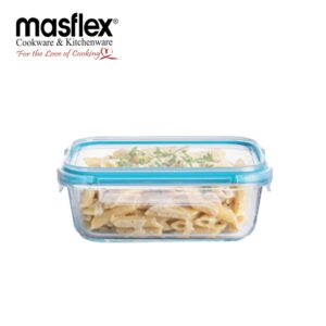 Masflex 1040ML RECTANGULAR GLASS FOOD CONTAINER WITH LID