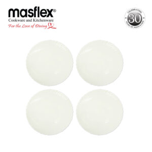 Masflex 4 piece Dinner Plate (10.5 inch / 267 mm) Made of Opal Glass