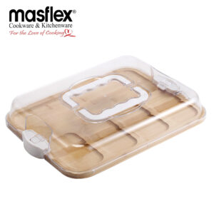 MASFLEX RECTANGULAR CHARCUTERIE BOARD WITH COVER & HANDLE