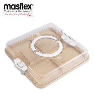 MASFLEX SQUARE CHARCUTERIE BOARD WITH COVER & HANDLE