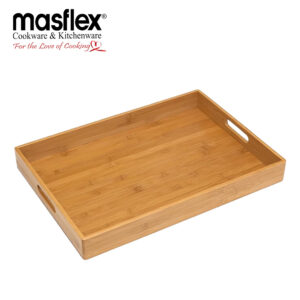 MASFLEX LARGE RECTANGULAR BAMBOO SERVING TRAY