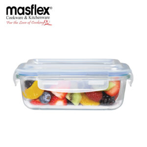 Masflex Rectangular Glass Food Container with PP Lid