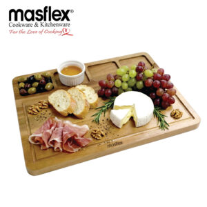 MASFLEX WOODEN CHARCUTERIE BOARD WITH GROOVES