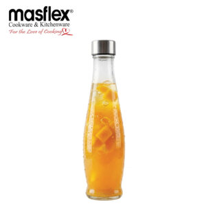 MASFLEX 1LITER CURVE GLASS BOTTLE WITH LID