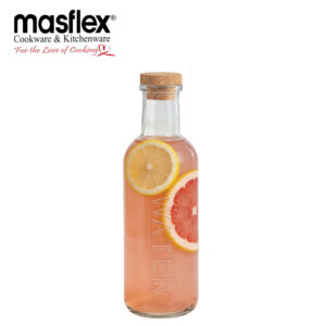 MASFLEX 1.3 LITERS GLASS WATER BOTTLE WITH CORK CAP