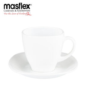 MASFLEX 210ML SQUARE CUP AND SAUCER SET
